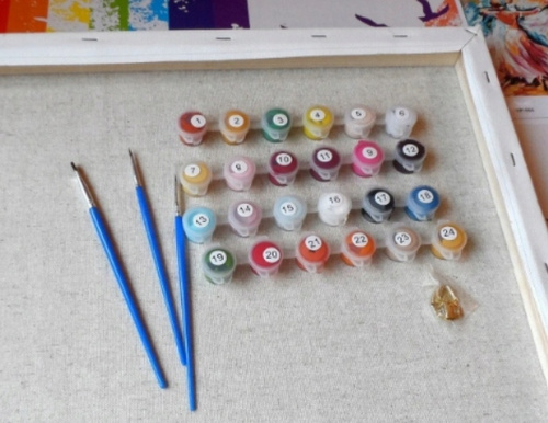 Malowanie Po Numerach Kwiaty Maki W Wazonie 40X50 Cm Na Ramie Kreatywne