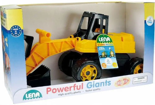 Lena Duża Koparka Jeździk Ruchoma Łyżka Żółta Koparka