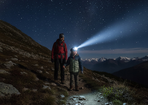 Latarka Czołówka Dla Dzieci Słonik Różne Tryby Świecenia SOS Regulowana