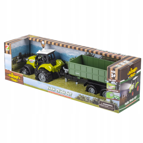 Ciągnik Traktor z Przyczepą na Podnośniku Zestaw Rolniczy dla dzieci