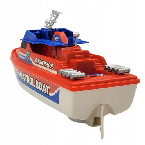 Łódź Holownik Strzelający Wodą Czerwona Zabawka Dla Dzieci Z Efektami