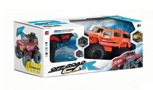 Zdalnie Sterowane Auto Terenowe Car Off Road Pomarańczowe Pływa Po Wodzie