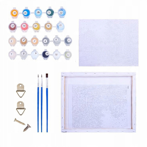 Malowanie Po Numerach Zachód Słońca Z Widokiem Na Przystań 50X40 Z Ramą