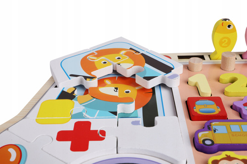 UKŁADANKA DREWNIANA NA AUCIE, GRA RYBKI, EDUKACJA