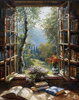 Diamentowa Mozaika Widok Krajobrazu Przez Okno 30x40Cm Kreatywne Diamenty