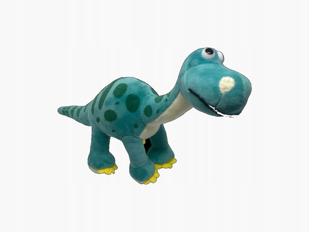 PLUSZOWA MASKOTKA DINOZAUR W KROPY 59x27x14 CM PRZYTULANKA DLA DZIECI