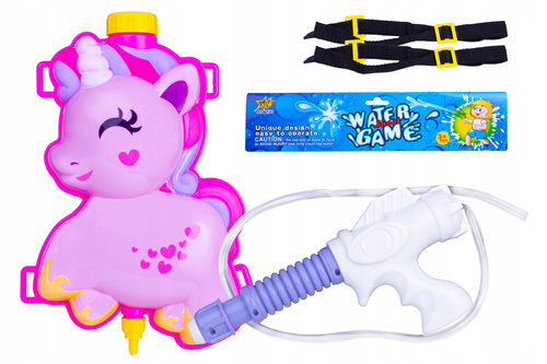 Pistolet Na Wodę Wraz Z Plecakiem Konik Jednorożec Magazyn Wody