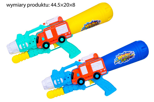 PISTOLET NA WODĘ Z AUTAM STRAŻACKIM WOREK  PAK 24/48
wymiary produktu: 44.5×20×8