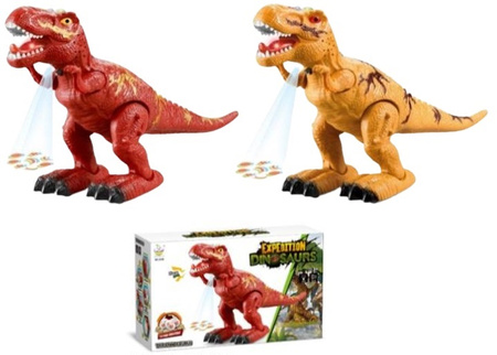 DINOZAUR TYRANOZAUR REX Z FUNKCJĄ PROJEKCJI,WYCOFANY
wymiary dinozaura: 28 x 8 x 17 cm
wymiary pudełka: 29 x 9 x 18 cm