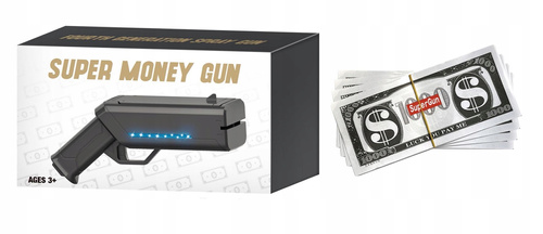 Pistolet Na Banknoty Wyrzutnia Pieniedzy Wraz Z Efektami Świetlnymi