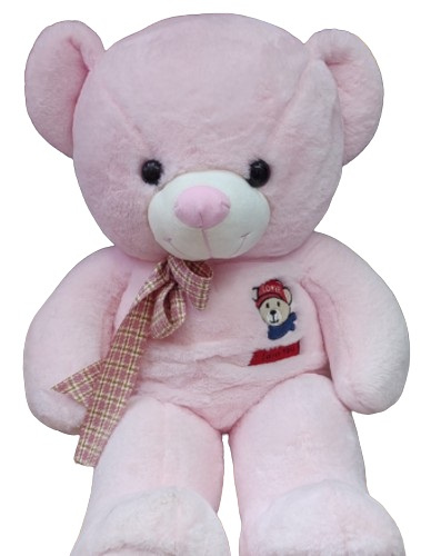 PLUSZ MIŚ RÓŻOWY 75 CM Z NASZYWKĄ-MISIEM I WSTĄŻKĄ, pak 40
miś pluszowy z naszywką- misiem w czapce na piersi,