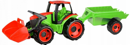Ogromny Traktor Spychacz Xxl 107 Cm Z Ruchoma Łyżką + Przyczepa Lena