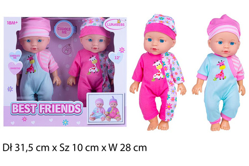 LALKA BOBAS 2 SZT PLASTIK NAJLEPSI PRZYJACIELE KARTON PAK 24
Dł 31,5 cm x Sz 10 cm x W 28 cm 
Waga : 535 g