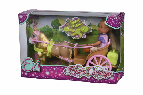 Lalka Evi Love W Bryczce Z Brązowym Koniem Z Akcesoriami Simba