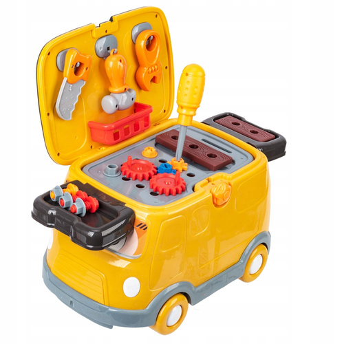 Jeździk Auto Van Warsztat z Narzędziami Akcesoria Zabawka 3 w 1