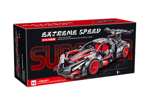 Klocki Auto Sportowe Supercar Extreme Speed Czerwony 465 Elementów