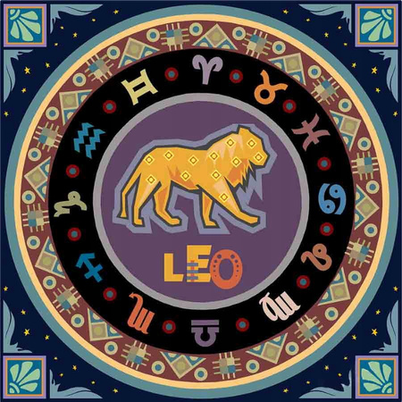 Mozaika Diamentowa 7d Haft Diamentowy Lew Zodiak Znak Mandala 30x30CM