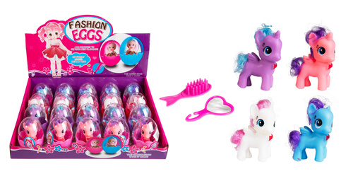 Magiczny Kucyk Z Grzebieniem W Jajku Różne Kolory Dla Dzieci