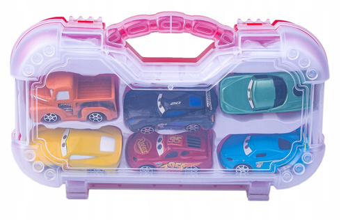Zestaw Samochodów 6X Cars W Walizce Z Napędem