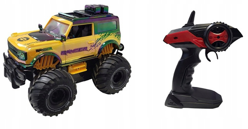 Zdalnie Sterowane Auto Terenowe Car Off Road Żółte Pływa Po Wodzie
