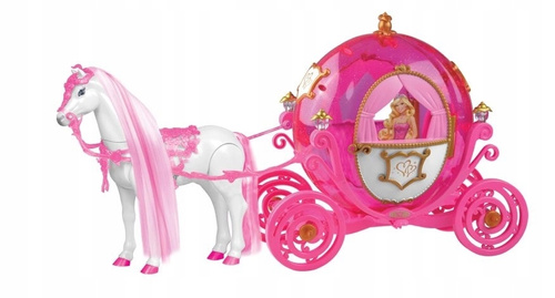 Kareta Księżniczki Dynia Z Koniem Chodzącym + Lalka
