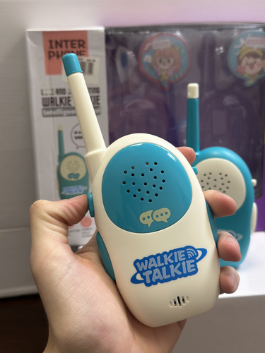 Walkie Talkie dla Dzieci Pastelowe Niebieskie Zasięg do 1000 m