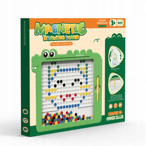 Magnetyczna Tablica Mozaika Dinozaur Układanka Montessori Dla Dzieci