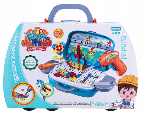 UKŁADANKA KLOCKI PUZZLE 3D KREATYWNE Z WKRĘTARKĄ