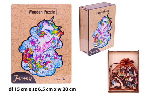 PUZZLE DREW KOŃ JEDNOROZEC SKRZYNKA PAK 48
rozmiar 30x40
183 sztuk w pudełku