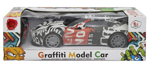 AUTO NA RADIO GRAFFIT MODEL CAR KARTON  PAK 72
Akumulator + USB
Wymiary op 29,5x12,5x19,5 cm