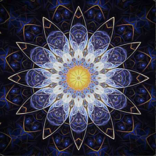 Mozaika Diamentowa 7d Haft Diamentowy Mandala Blue 30x30