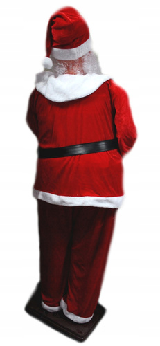 Ogromny Mikołaj 180 cm Tańczący i Śpiewający Świąteczna Figura Na Boże Narodzenie