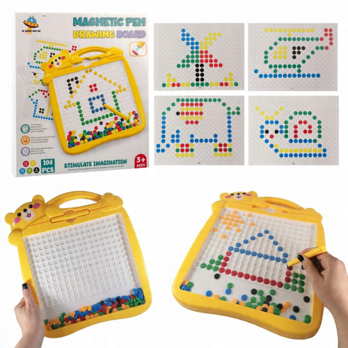 Magnetyczna Tablica Mozaika Układanka Kreatywna Dla Dzieci - 10 Szablonów