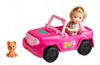 Auto Jeep Różowy Z Lalką I Pieskiem Zestaw Dla Dzieci