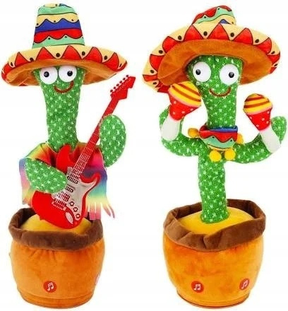 TAŃCZĄCY KAKTUS Z MARAKASAMI ŚPIEWAJĄCY POWTARZA INTERAKTYWNY DLA DZIECI