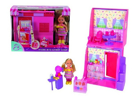 LALKA EVI+DOMEK-CUKIERNIA WALIZECZKA KARTON
