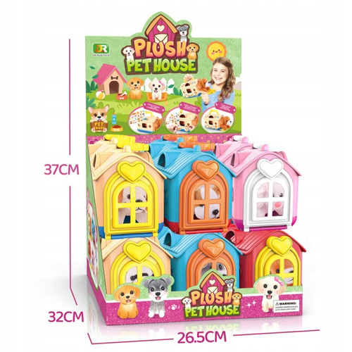 Pluszowy Piesek W Transporterze Zwierzątko Domowe Z Naklejkami