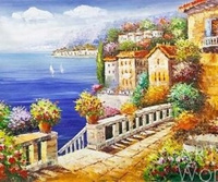 Malowanie Po Numerach Miasteczko Morze 40x50