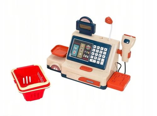 Kasa Sklepowa Z Ciastem I Wagą Akcesoria Koszyk Edukacyjna Dla Dzieci