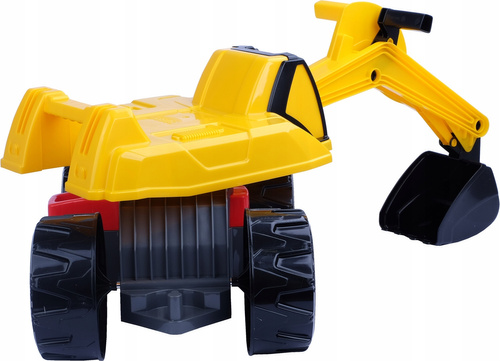 Koparka Duża Zółta Jeździk Z Ruchomą Łyżką Do Zabawy Lena