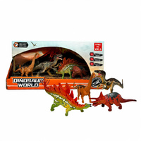 Zestaw 4 Figurek Dinozaurów W Dioramie Dinosaur World