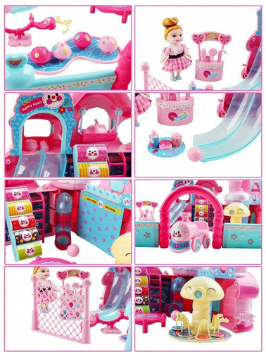 Plac Zabaw Dla Lalek Wyposażenie+Lalka+Pudełko