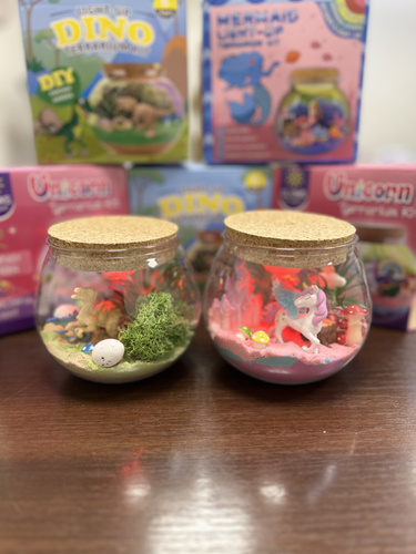 Terrarium Świecące z Dinozaurami Kreatywny Zestaw Edukacyjny LED
