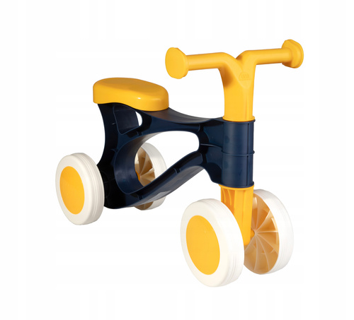 Rowerek Biegowy Lena Jeździk Do Odpychania Lekki 18M+ Grafitowo Żółty