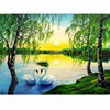 Malowanie Po Numerach Łabędzie Na Jeziorze 40X50