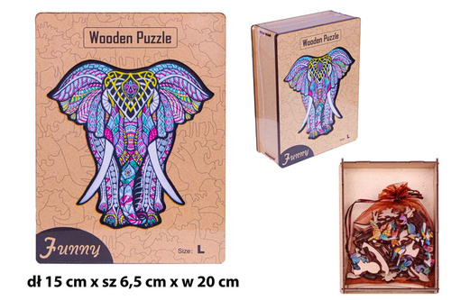 PUZZLE DREW SŁOŃ SKRZYNKA PAK 48
rozmiar 30x40
183 sztuk w pudełku