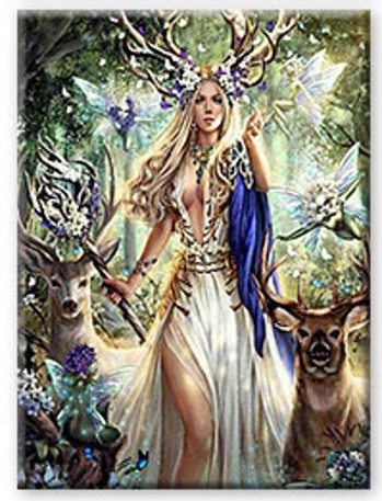 Diamentowa Mozaika Haft Kobieta Leśna 30x40