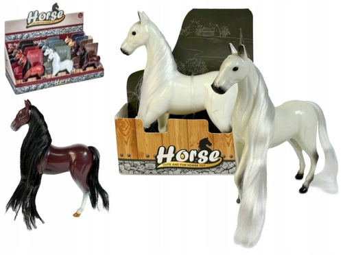 Figurka Konia Z Długą Grzywą Konik Kolekcjonerski