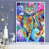 Diamentowa Mozaika Haft Mandala 7D Mozaika Kot Obraz Abstrakcja 30X40