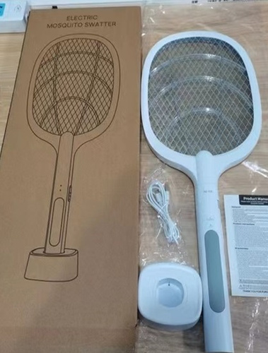 ŁAPKA ELEKTRYCZNA NA OWADY USB, pak 30 
w zestawie łapka, ładowarka i kabelek, 
wymiary łapki: 21,8 x 52,8 cm
wymiary ładowarki: 4,1 x 9,5 cm